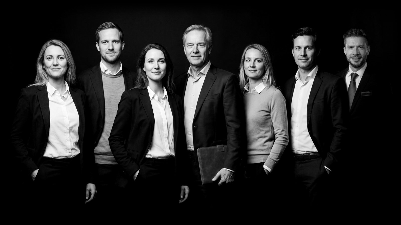 Gruppenbild Team Österreich, Schwarz-Weiß